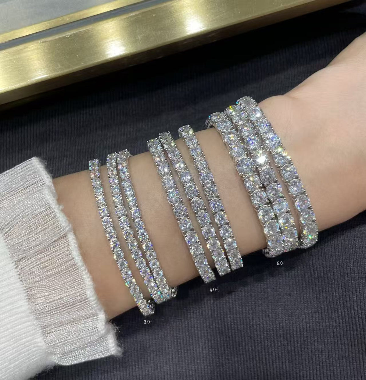 [⭐Reverie Jewels jewelrys]TENNIS BRACELET WITH FULL DIAMOND SETTING