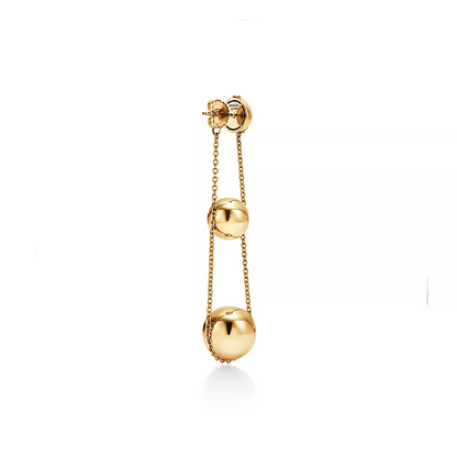 [Reverie Jewels]TRIPLE DROP GOLD EARRINGS