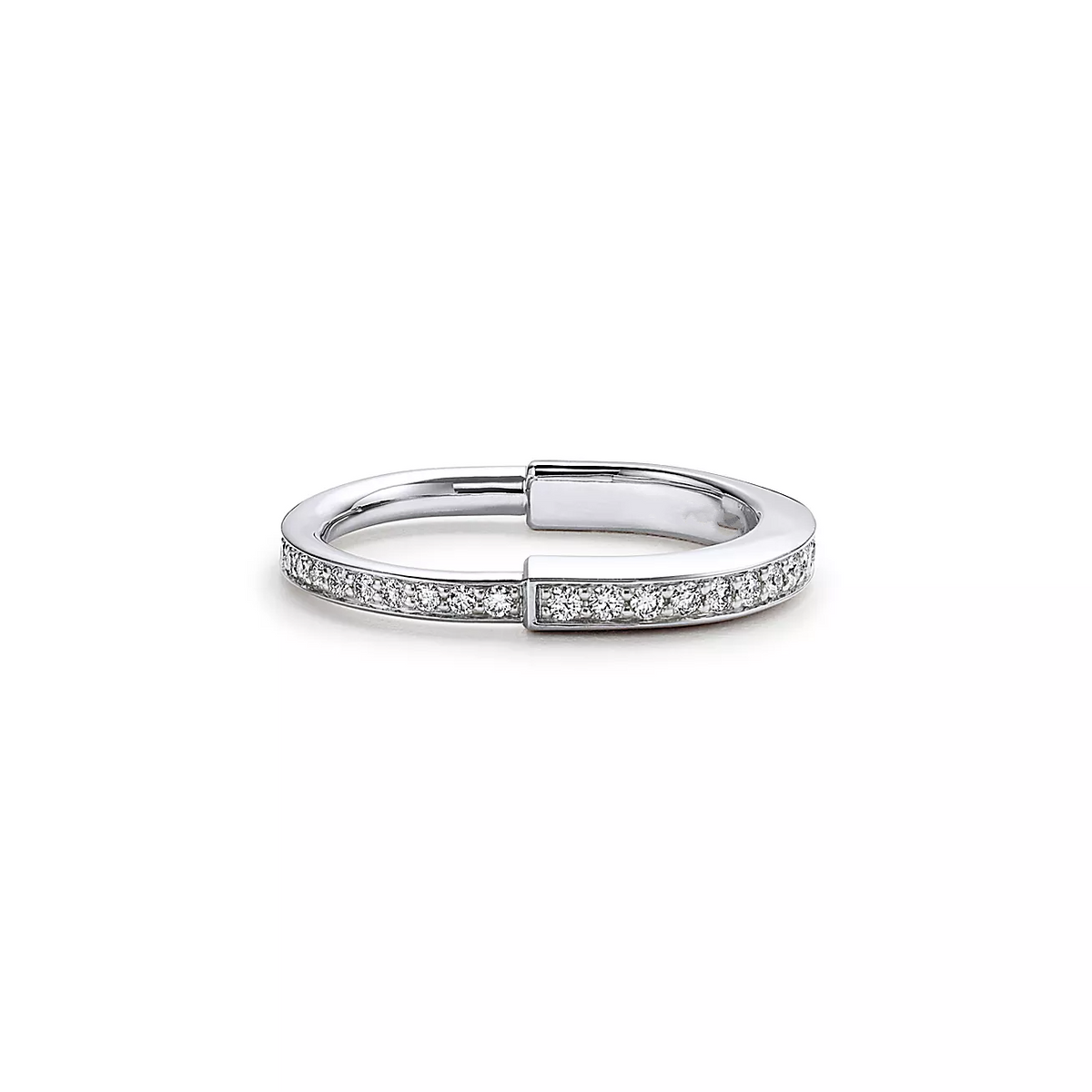 [Reverie Jewels]LOCK RING SILVER DIAMOND PAVED