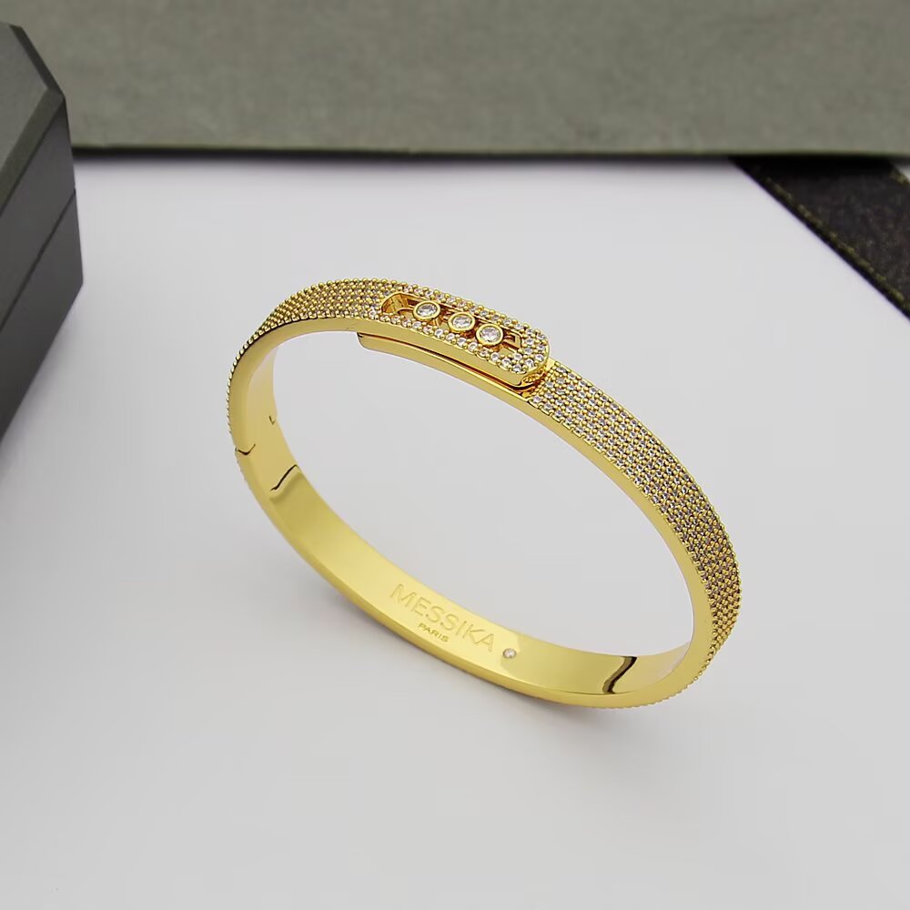 [⭐Reverie Jewels]Move Noa Full Pavé Diamond Bangle Bracelet