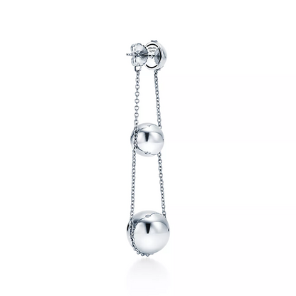 [Reverie Jewels]TRIPLE DROP SILVER EARRINGS