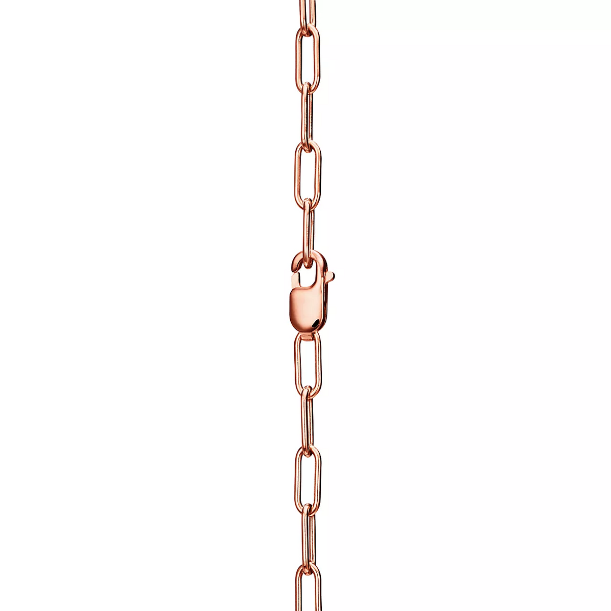 [Reverie Jewels]LOCK NECKLACE MEDIUM PENDANT PINK GOLD PAVED DIAMONDS