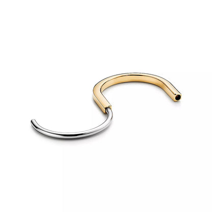[Reverie Jewels]LOCK BRACELET YELLOW AND WHITE GOLD