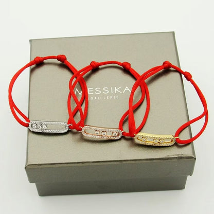 [⭐Reverie Jewels]Messika Care(s) pink cord pavé bracelet