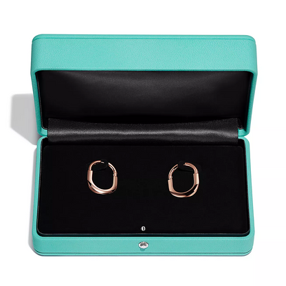 [Reverie Jewels]LOCK MEDIUM PINK DIAMOND PINK GOLD EARRINGS