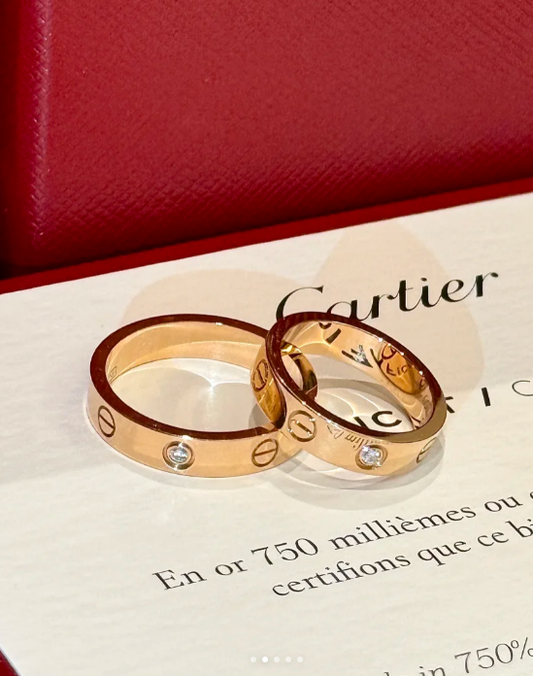 [⭐Reverie Jewels]LOVE RING 4MM 1 DIAMOND