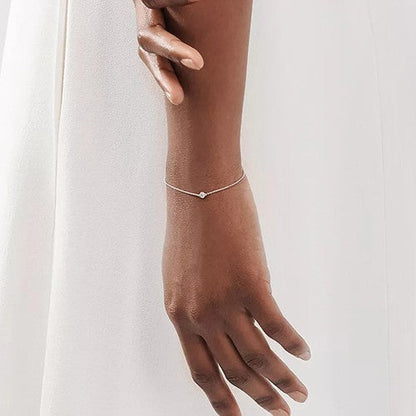 [Reverie Jewels]DIAMOND STERLING SILVER AQUAMARINE BUBBLE BRACELET