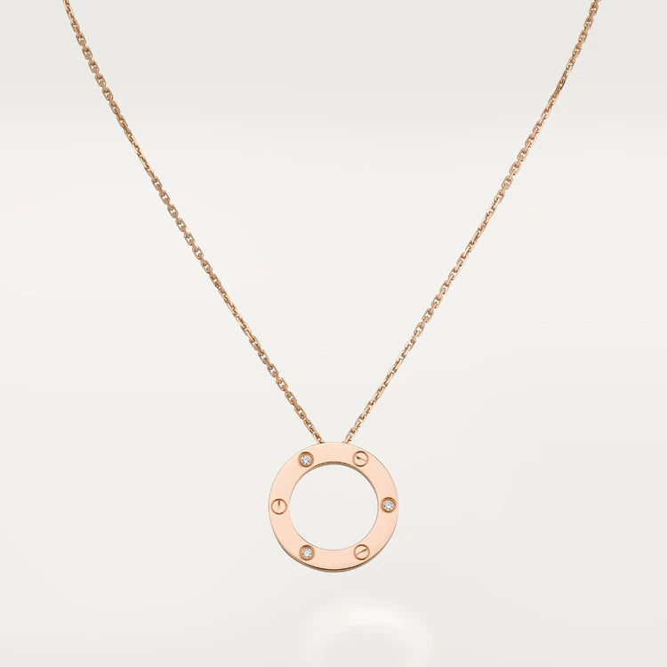 [⭐Reverie Jewels]LOVE NECKLACE 16MM 3 DIAMONDS