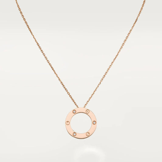 [⭐Reverie Jewels]LOVE NECKLACE 16MM 3 DIAMONDS