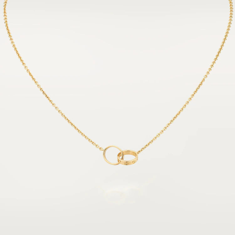 [⭐Reverie Jewels]LOVE NECKLACE DOUBLE RING GOLD