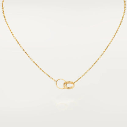 [⭐Reverie Jewels]LOVE NECKLACE DOUBLE RING GOLD