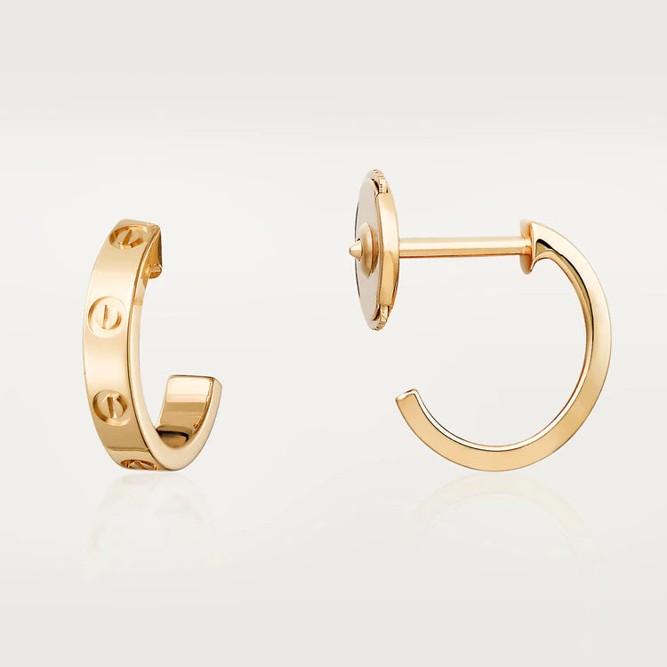 [⭐Reverie Jewels]LOVE EARRINGS 2.65MM PINK GOLD