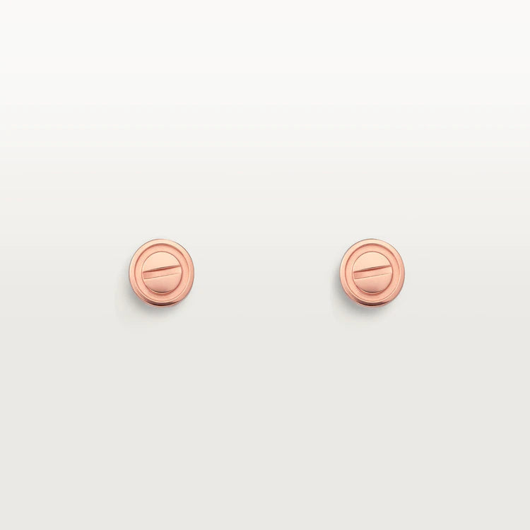 [⭐Reverie Jewels]LOVE EARRINGS PINK GOLD 10MM