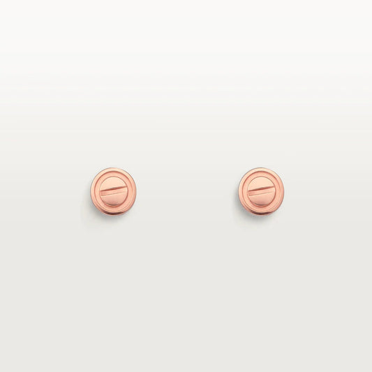 [⭐Reverie Jewels]LOVE EARRINGS PINK GOLD 10MM