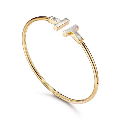 [Reverie Jewels]T BRACELET 1.8MM MOP PINK GOLD