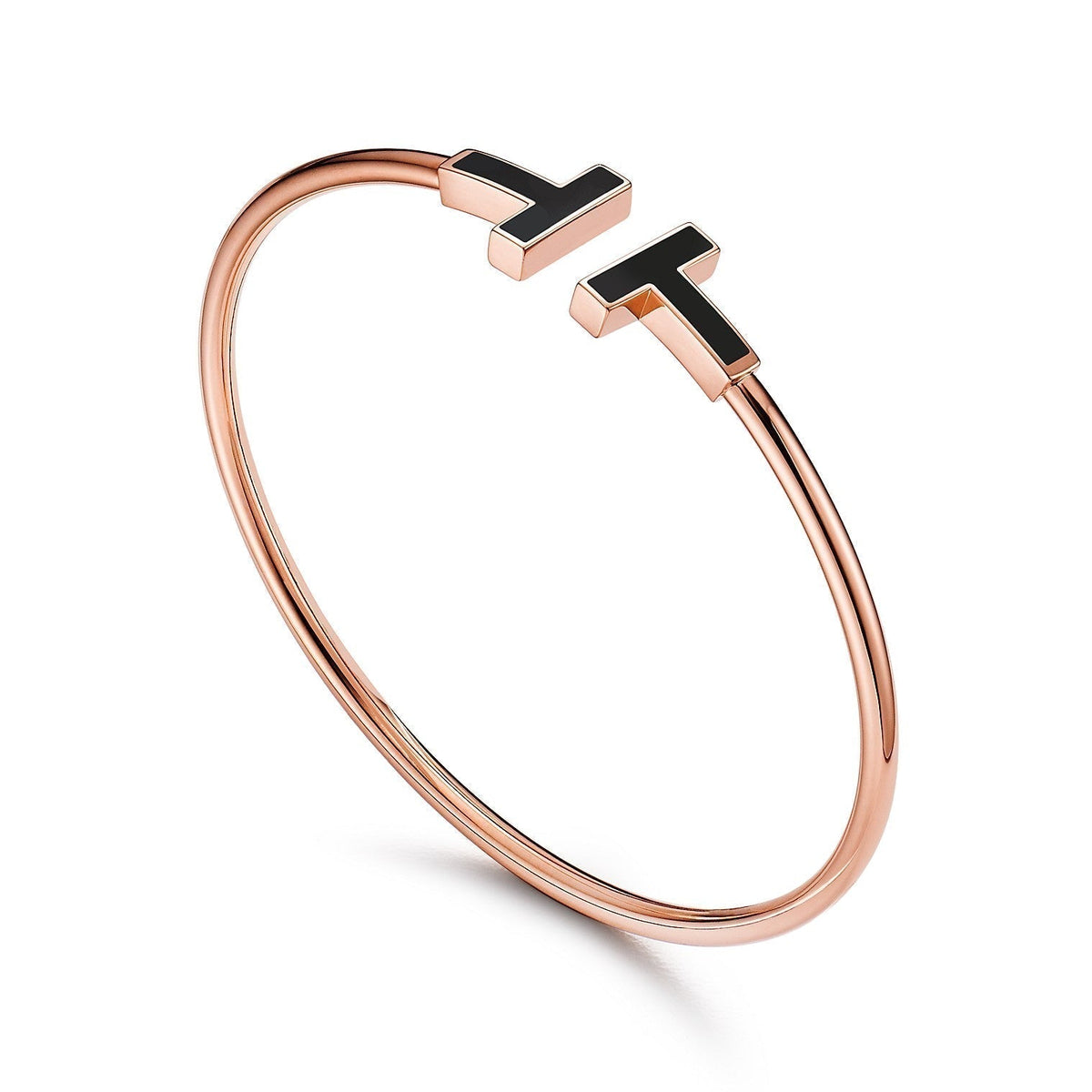 [Reverie Jewels]T BRACELET 1.8MM ONYX PINK GOLD