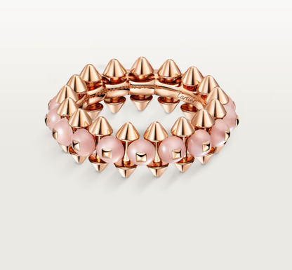 [⭐Reverie Jewels]CLASH ELEGANT ROSE GOLD RING FEATURING NATURAL AGATE