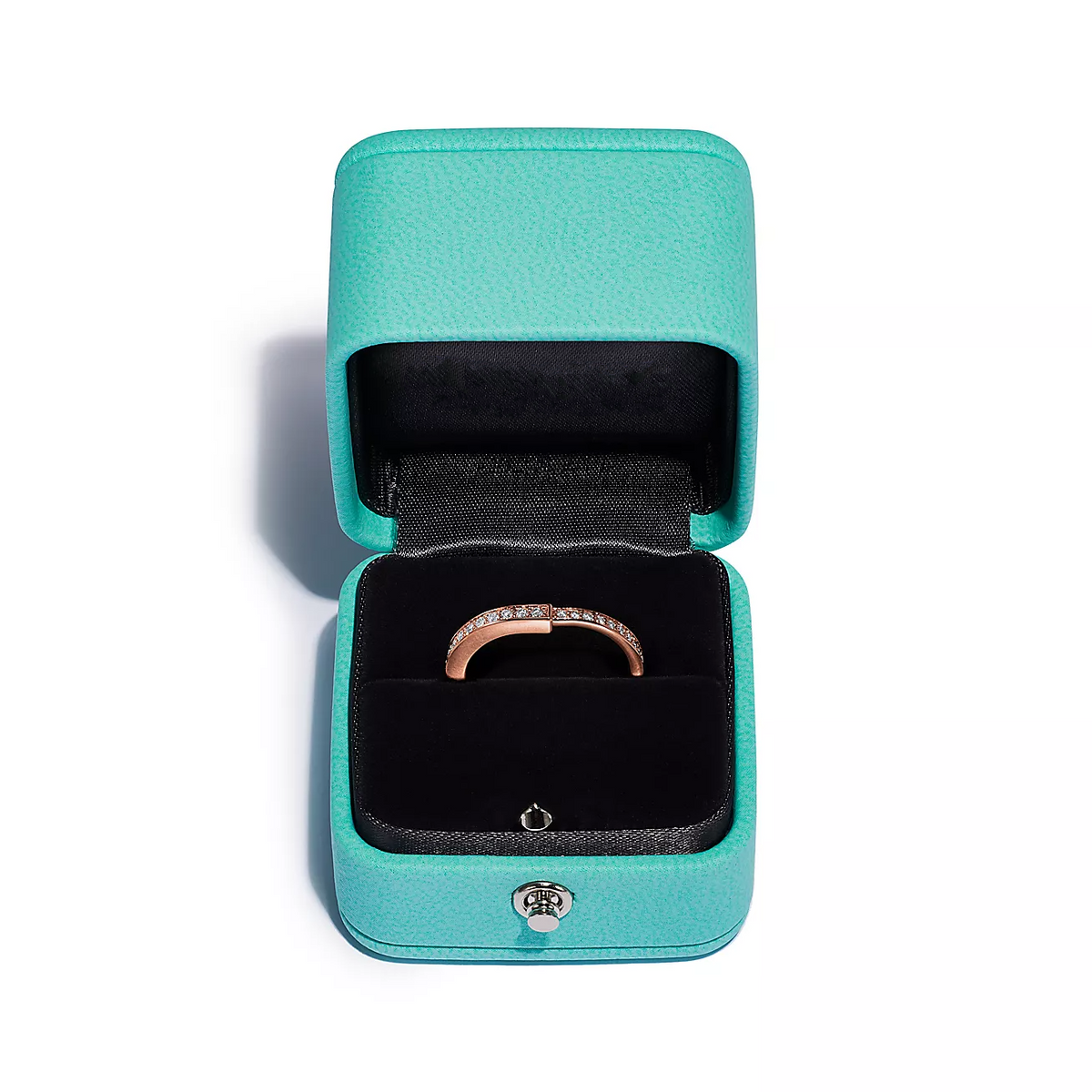 [Reverie Jewels]LOCK RING PINK GOLD DIAMOND PAVED