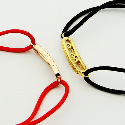 [⭐Reverie Jewels]Messika Care(s) pink cord pavé bracelet