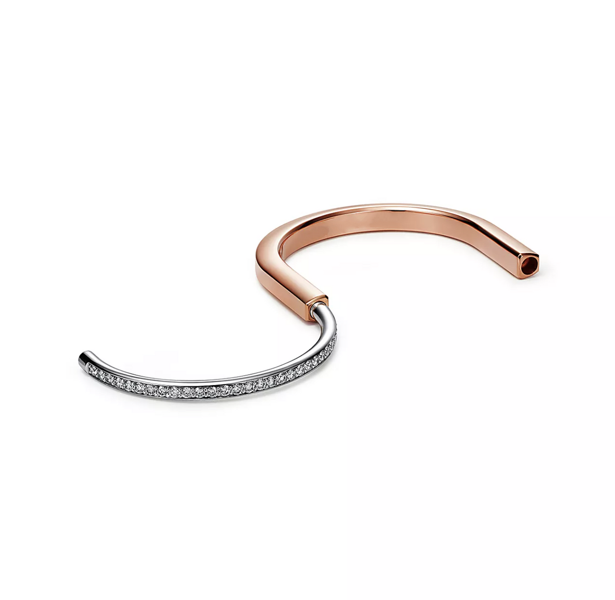 [Reverie Jewels]LOCK BRACELET ROSE AND WHITE GOLD DIAMOND