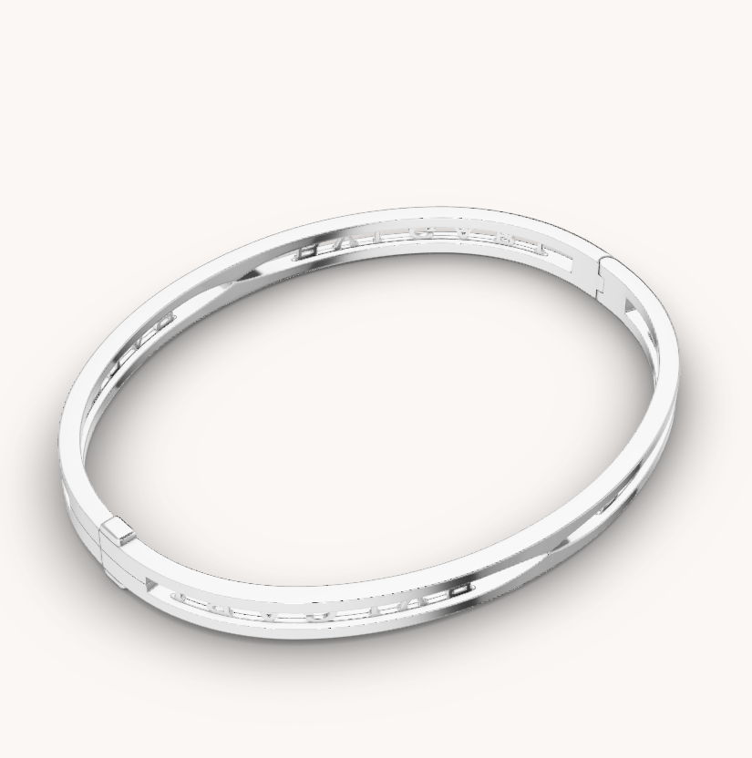 [⭐Reverie Jewels]ZERO 1 SPIRAL LOGO SILVER BRACELET