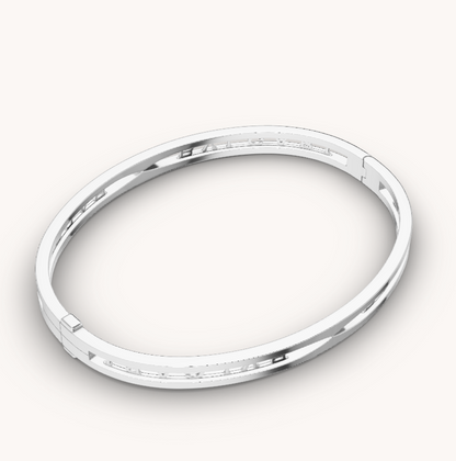 [⭐Reverie Jewels]ZERO 1 SPIRAL LOGO SILVER BRACELET