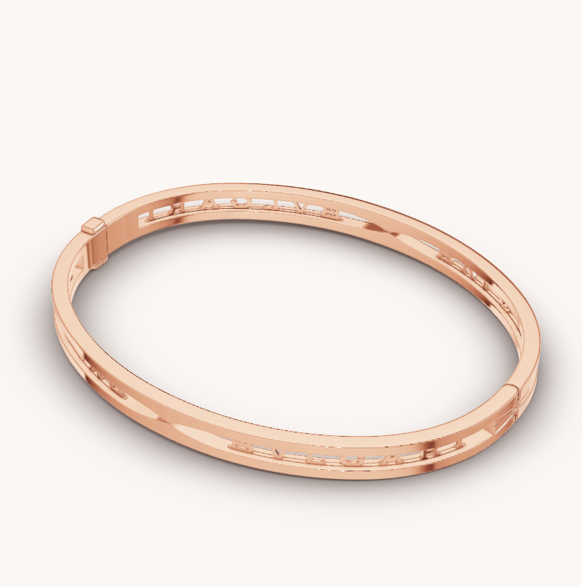 [⭐Reverie Jewels]ZERO 1 SPIRAL LOGO PINK GOLD BRACELET
