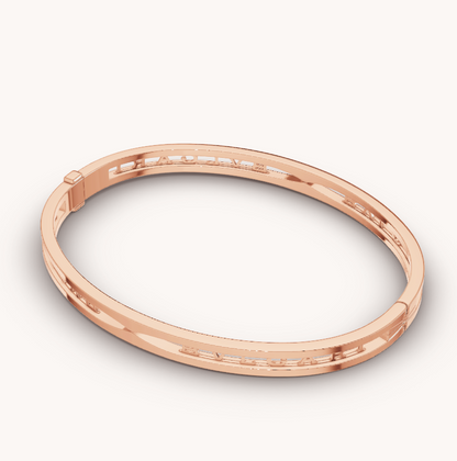 [⭐Reverie Jewels]ZERO 1 SPIRAL LOGO PINK GOLD BRACELET