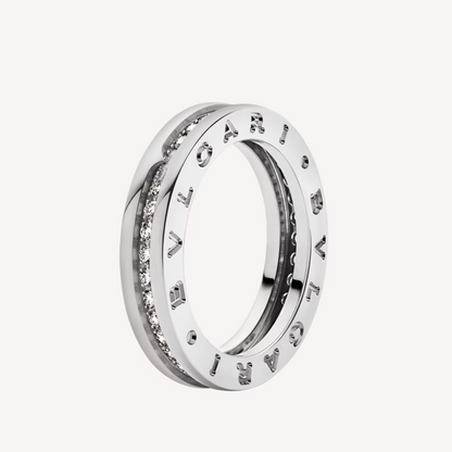 [⭐Reverie Jewels]ZERO 1 ONE-BAND PAVED DIAMONDS ON THE SPIRAL RING