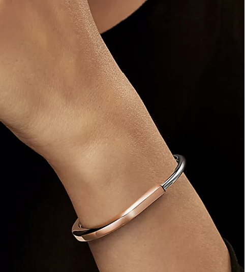 [Reverie Jewels]LOCK BRACELET ROSE AND WHITE GOLD
