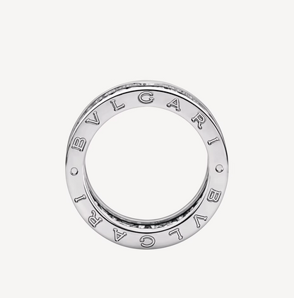 [⭐Reverie Jewels]ZERO 1 WITH PAVED DIAMONDS ON THE SPIRAL RING