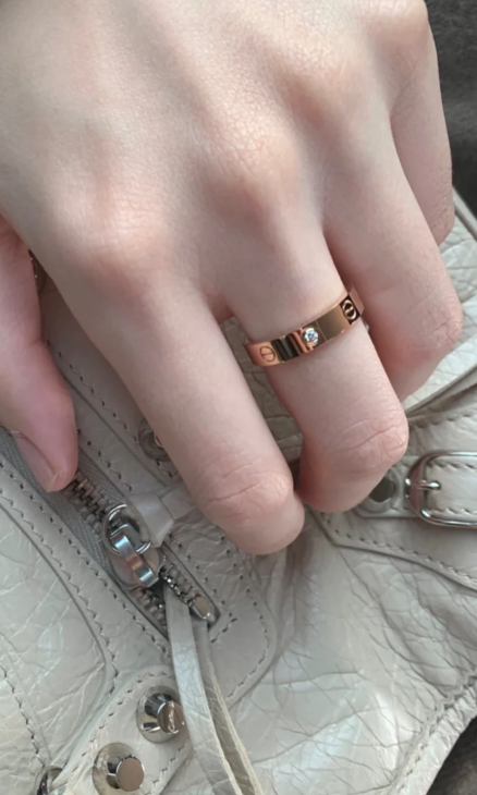[⭐Reverie Jewels]LOVE RING 4MM 1 DIAMOND