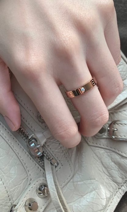 [⭐Reverie Jewels]LOVE RING 4MM 1 DIAMOND
