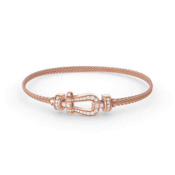 [⭐Reverie Jewels]FORCE SMALL HORSESHOE  DIAMOND CHAIN ROPE BRACELET