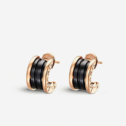 [⭐Reverie Jewels]ZERO 1 PINK GOLD CERAMIC EARRINGS