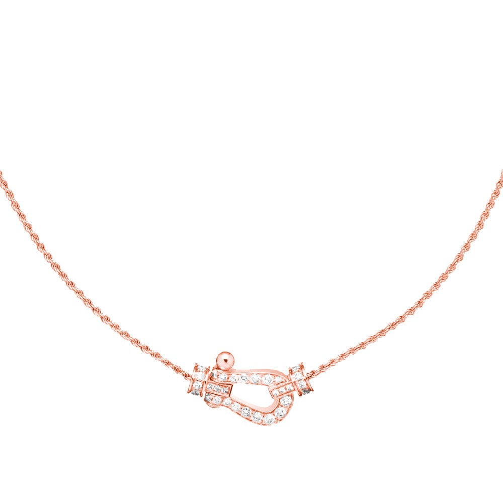 [⭐Reverie Jewels]FORCE 10 PINK GOLD DIAMOND NECKLACE