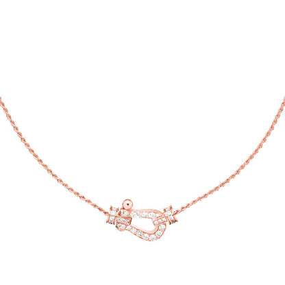 [⭐Reverie Jewels]FORCE 10 PINK GOLD DIAMOND NECKLACE