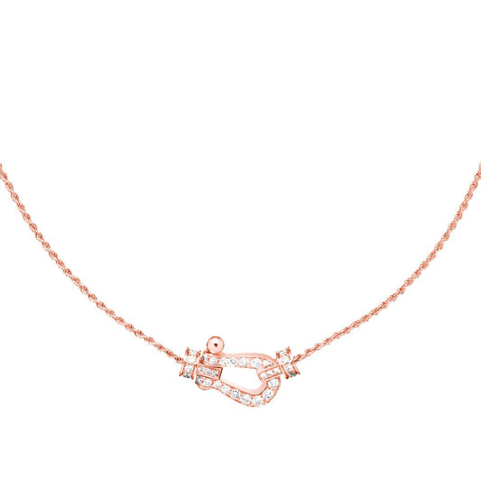 [⭐Reverie Jewels]FORCE 10 PINK GOLD DIAMOND NECKLACE