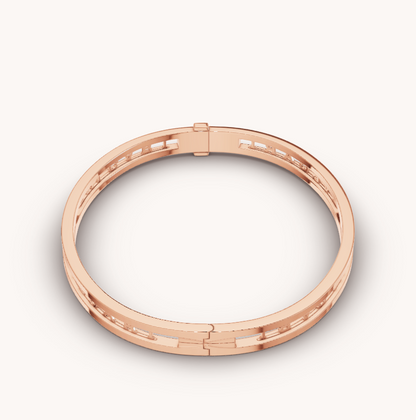 [⭐Reverie Jewels]ZERO 1 SPIRAL LOGO PINK GOLD BRACELET
