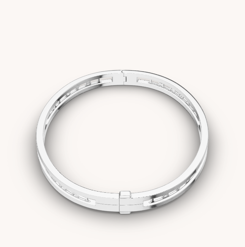 [⭐Reverie Jewels]ZERO 1 SPIRAL LOGO SILVER BRACELET