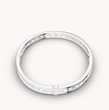 [⭐Reverie Jewels]ZERO 1 SPIRAL LOGO SILVER BRACELET
