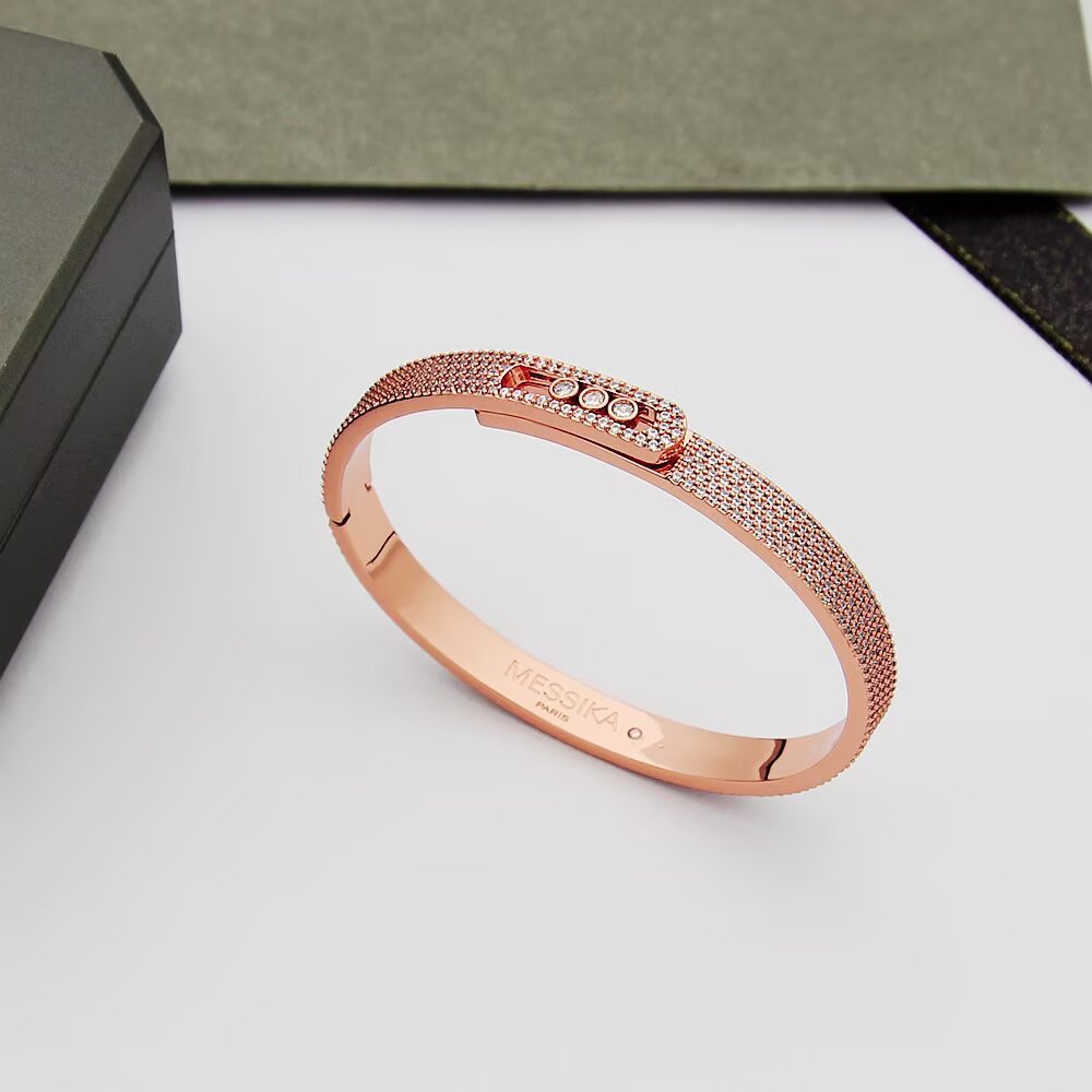 [⭐Reverie Jewels]Move Noa Full Pavé Diamond Bangle Bracelet
