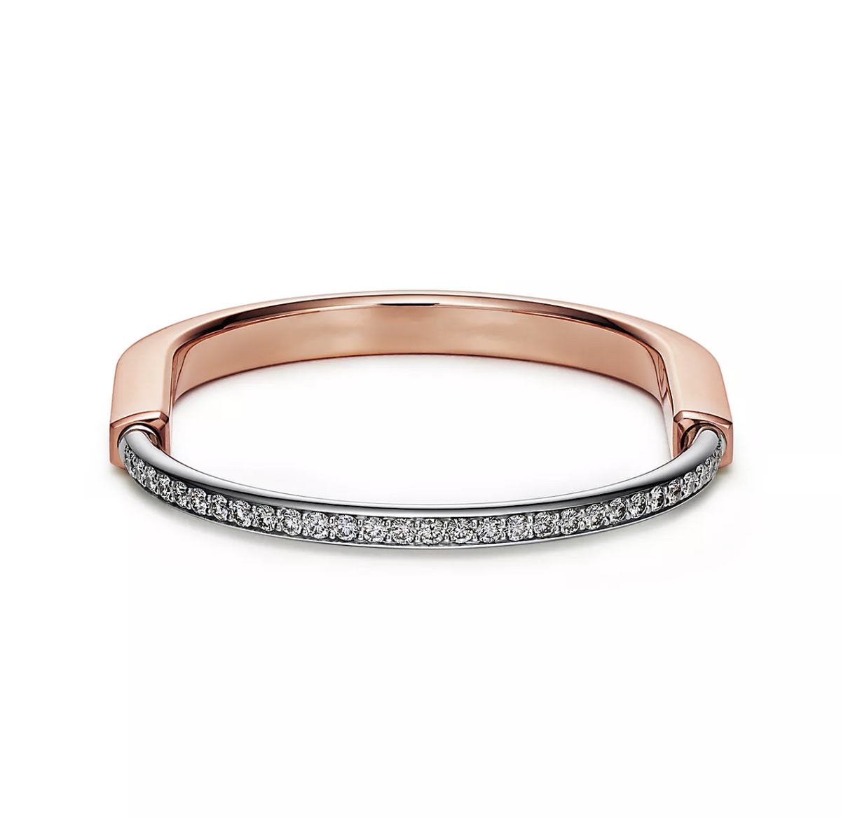 [Reverie Jewels]LOCK BRACELET ROSE AND WHITE GOLD DIAMOND