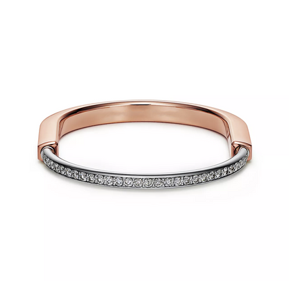 [Reverie Jewels]LOCK BRACELET ROSE AND WHITE GOLD DIAMOND