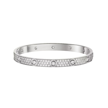 [⭐Reverie Jewels]LOVE BRACELET 6.1MM DIAMOND-PAVED 10 BIG DIAMONDS