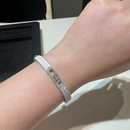 [⭐Reverie Jewels]Move Noa Ciselé half pavé bangle