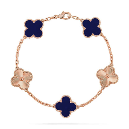 [⭐Reverie Jewels]CLOVER 5 MOTIF LAPIS LAZULI BRACELET COLLECTION