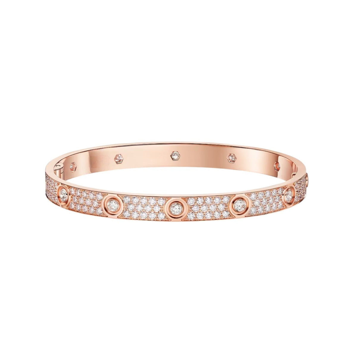 [⭐Reverie Jewels]LOVE BRACELET 6.1MM DIAMOND-PAVED 10 BIG DIAMONDS
