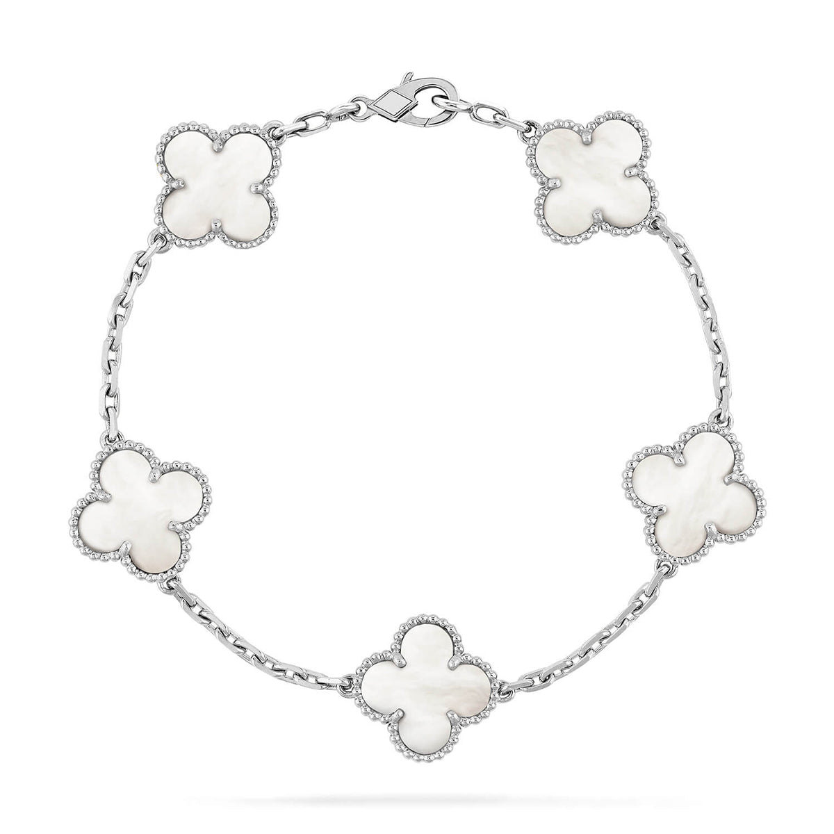[⭐Reverie Jewels]CLOVER WHITE PEARL MOP 5 MOTIF BRACELET COLLECTION