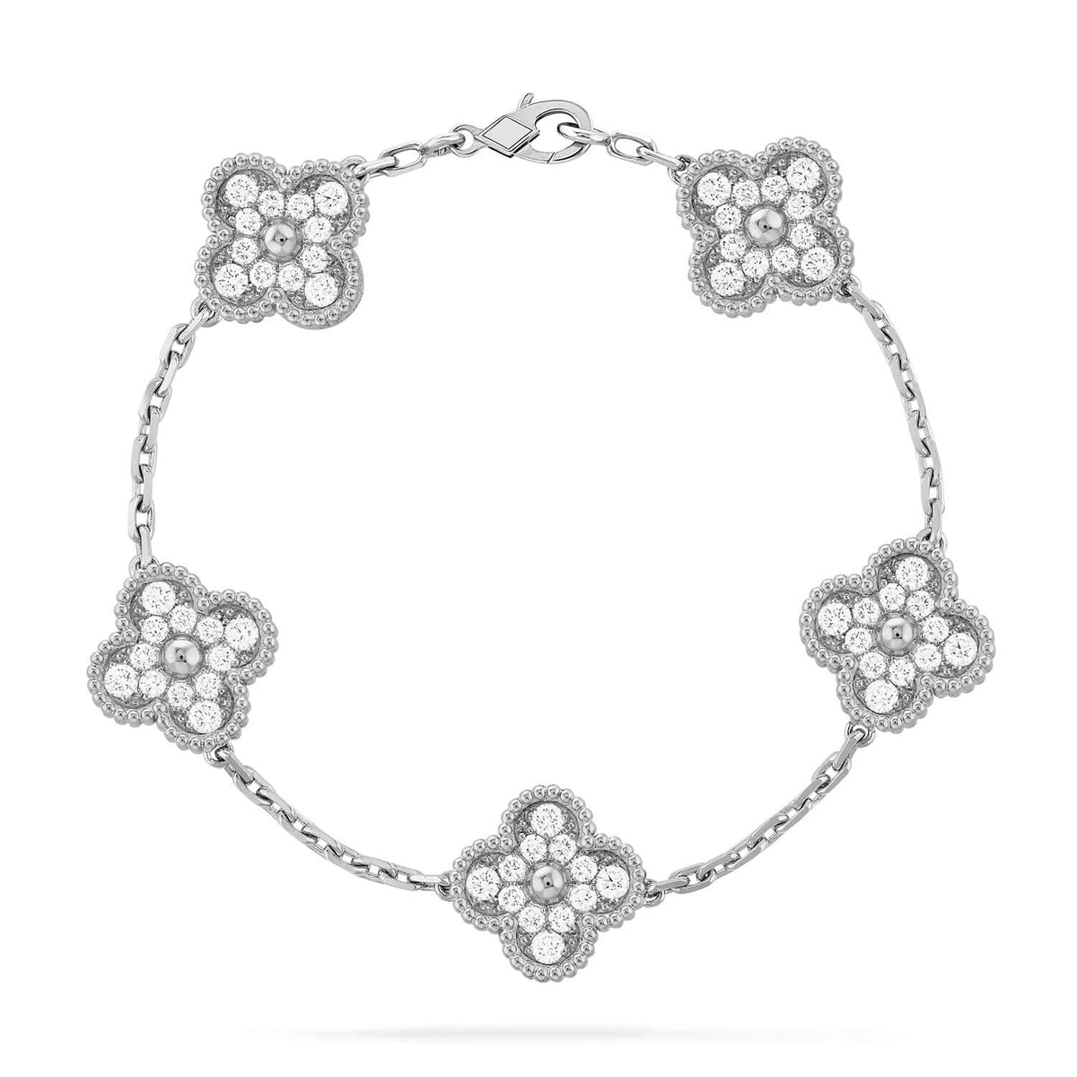 [⭐Reverie Jewels] CLOVER 5 MOTIF FULL DIAMOND BRACELET COLLECTION